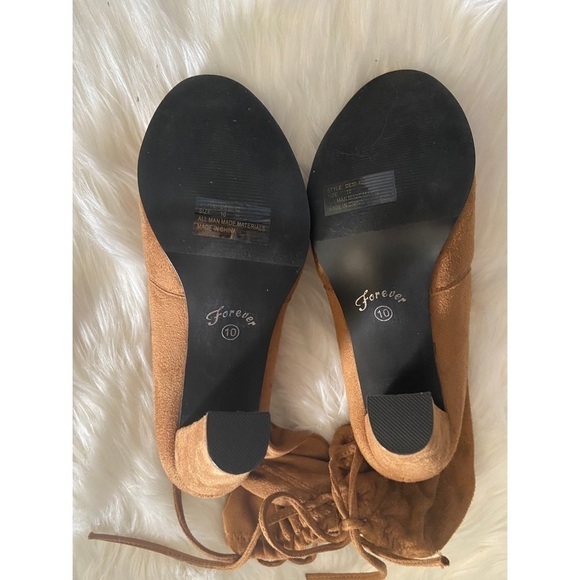 FOREVER High Heel Tan Booties - Picture 4 of 4